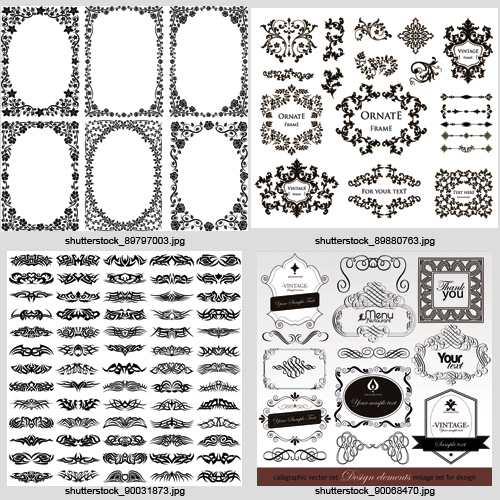 Amazing SS - Black &amp; White Design Elements, 15xEPS