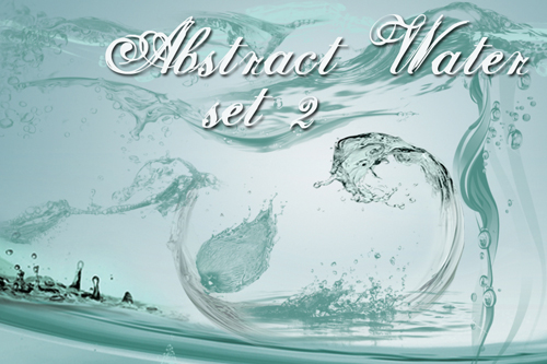 Abstract Water Brushes Set 2