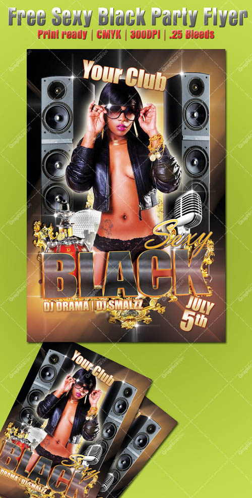 Sexy Black Party Flyer Template