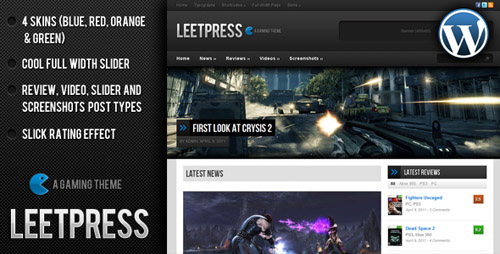 ThemeForest - LeetPress - A Gaming WordPress Theme