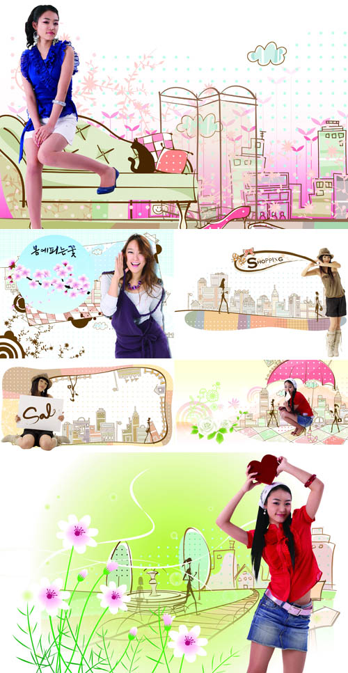 Collection Lovely Psd Girl Source Pack 10