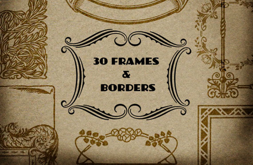 Frames Borders Brushes Set