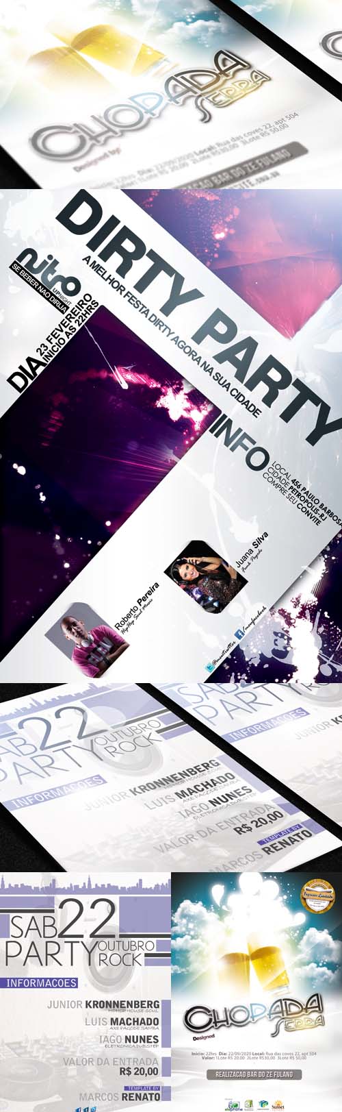 Flyer Party Templates Pack for Photoshop