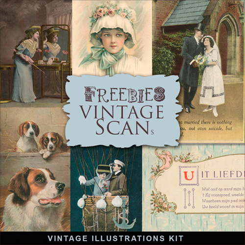 Scrap-Kit - Vintage Illustrations Romance - Old Style Life