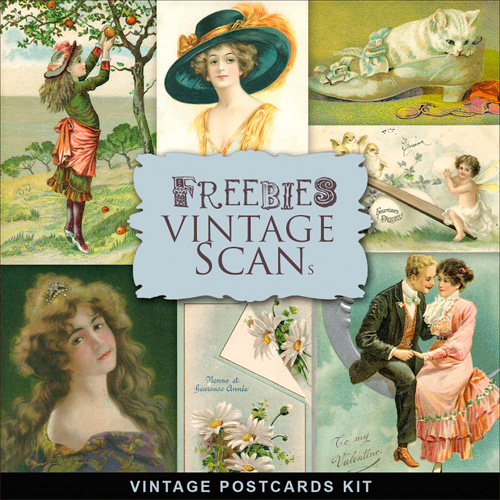Scrap-Kit - Vintage Illustrations Romance - Old Style Life 2