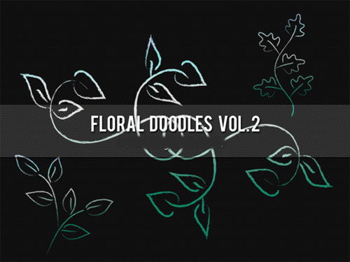 Floral Doodles Brushes for Photoshop Pack 2