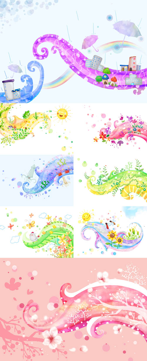 Abstract Spring Psd Backgrounds