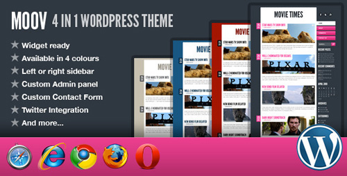 ThemeForest - Moov v1.1 - 4 in 1 Premium WordPress Theme + PSDs