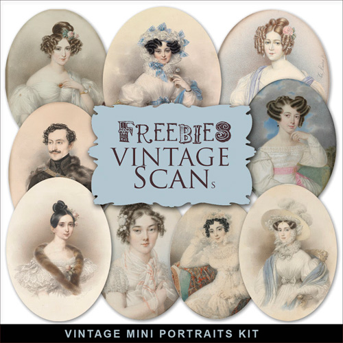 Scrap-Kit Vintage Famale portraits - Notable Royal Ladies