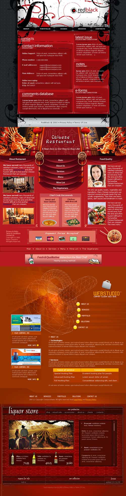 Red Web Template pack 5