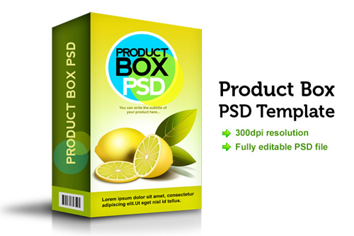 Product Box Psd Template