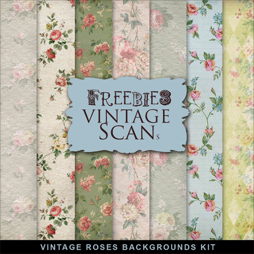 Textures - Old Vintage Backgrounds With Roses For Creative Design