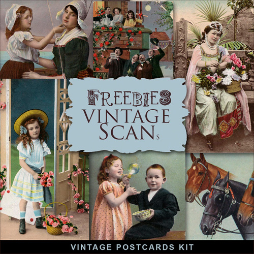 Scrap-kit - Old Vintage Illustrations People And Animals For Creative Design 6