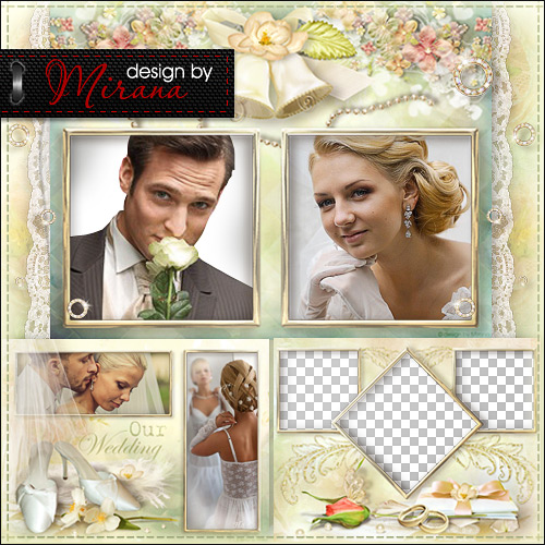 Сollection of four wedding framework - You give me happiness