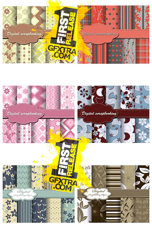 SS Scrapbooking paper - 20 stock vector