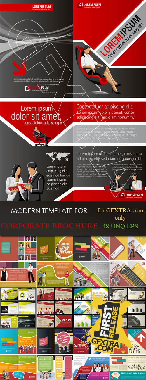 Modern template for corporate brochure 48xEPS