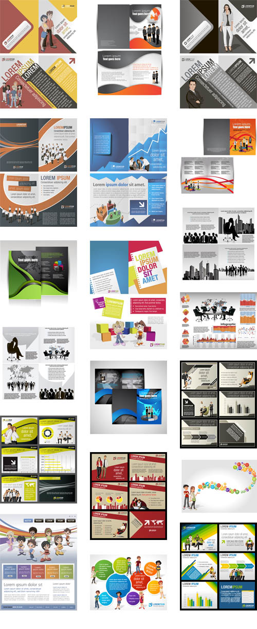 Modern template for corporate brochure 48xEPS