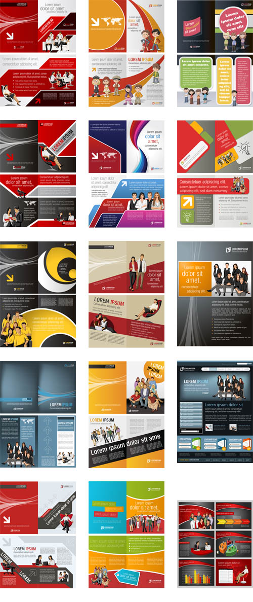 Modern template for corporate brochure 48xEPS