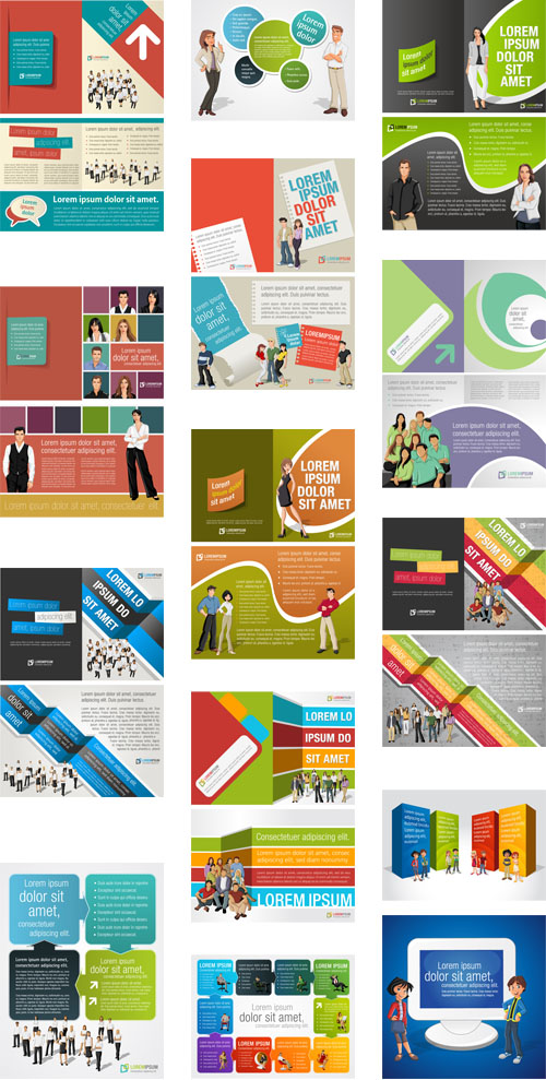 Modern template for corporate brochure 48xEPS