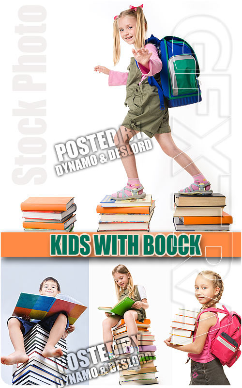Kids with boock - UHQ Stock Photo