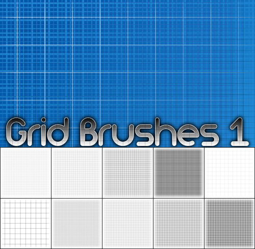 Grid Brush Pack for Photoshop or Gimp