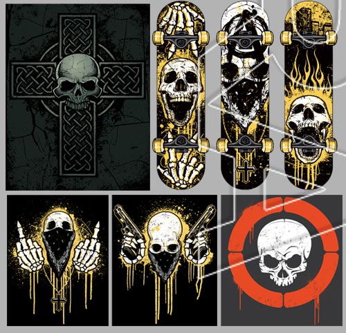 COPYRIGHT! iStockPhoto - T-Shirt Skull Designs II, 10xEPS