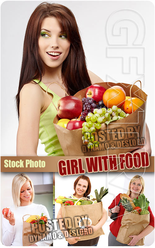 Girl with food - UHQ Stock Photo