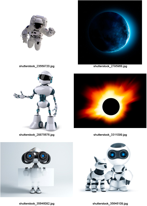 Amazing SS - Space &amp; Robots, 25xJPGs