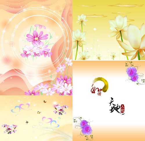 Sources - Gentle spring flower backgrounds