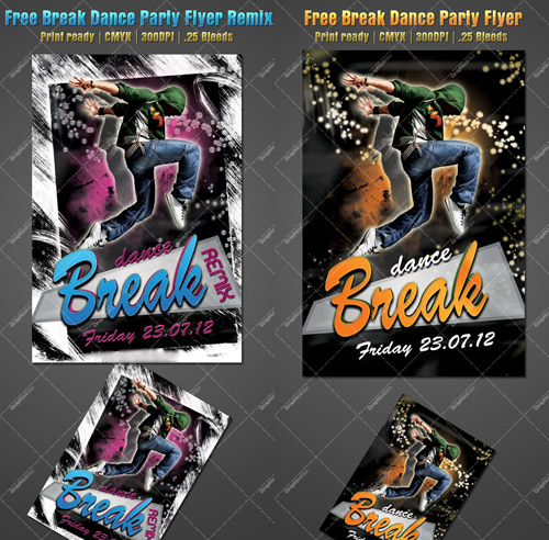 Break Dance Party Flyer Template Remix 2