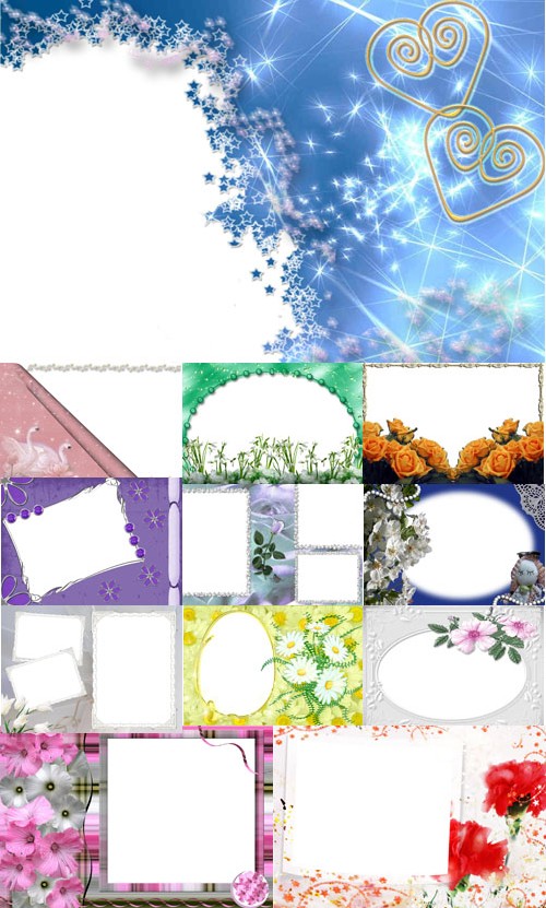 Collection of Spring Photo frames pack 4