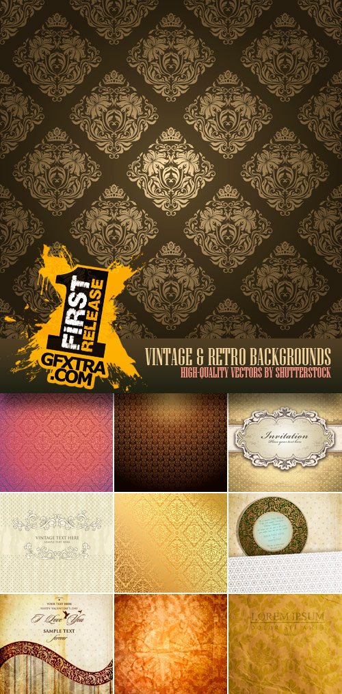 Amazing SS - Vintage &amp; Retro Backgrounds, 25xEPS