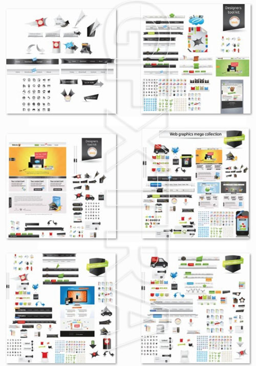 Web Graphics Mega Collection #1, 22xEPS