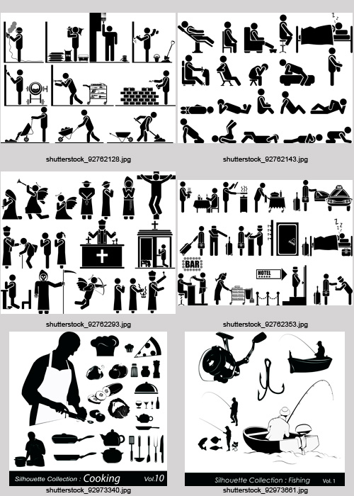 Amazing SS - People Silhouettes, 25xEPS