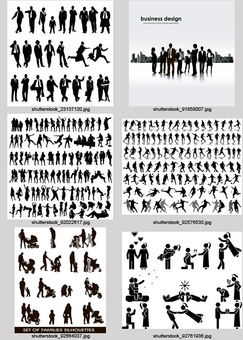 Amazing SS - People Silhouettes, 25xEPS