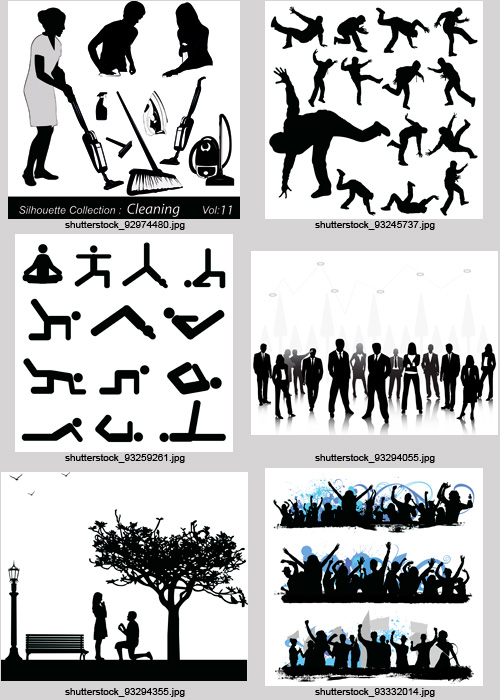 Amazing SS - People Silhouettes, 25xEPS