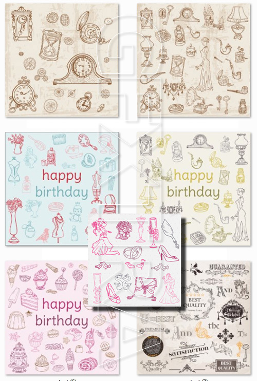 Vintage Frames, Retro Objects 25xEPS