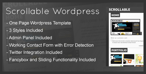 ThemeForest - Scrollable - Wordpress Premium Theme