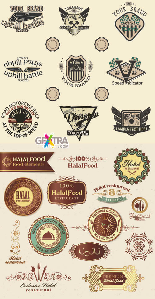 COPYRIGHT! Labels Vector Collection #92