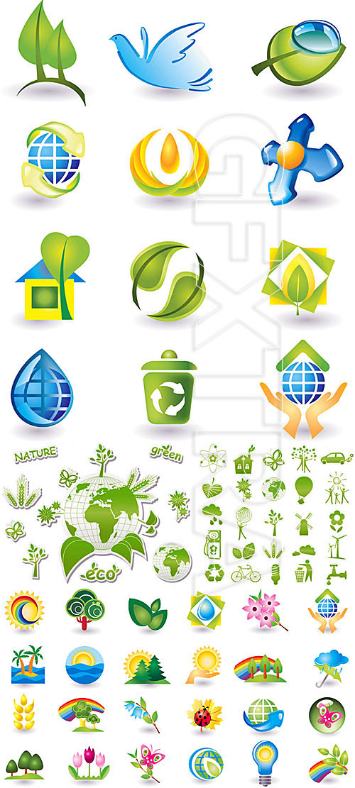 Eco and nature icons