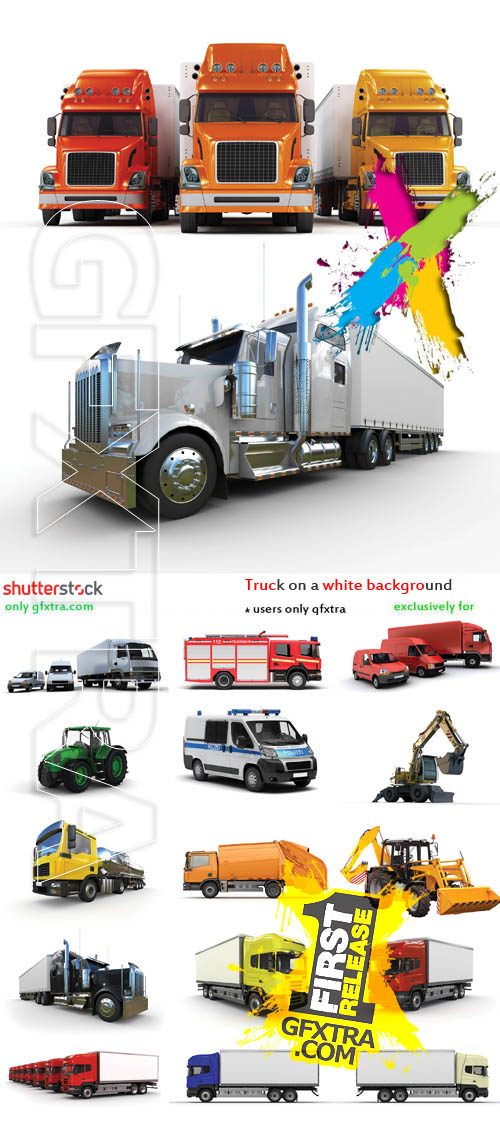 Truck on a white background, 20xJPEG