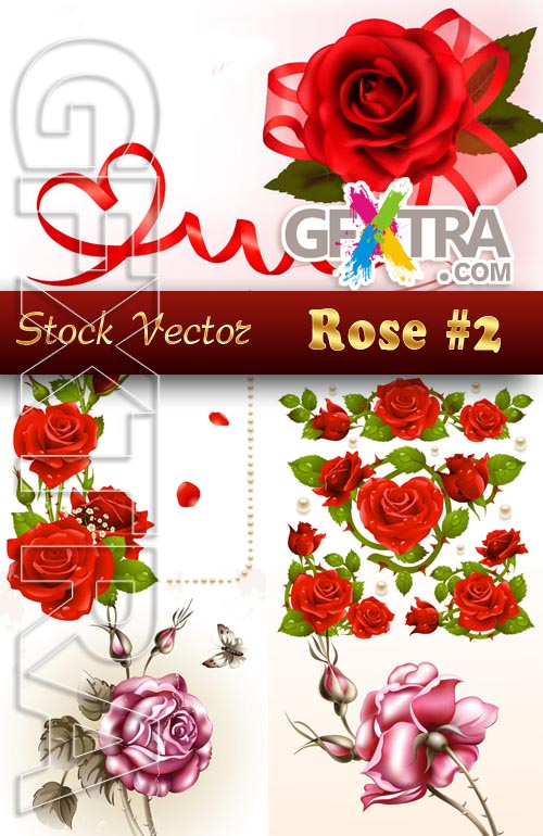 Vector Rose #2 - Stock Vector