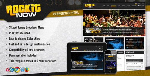 ThemeForest - Rockit Now - Music Band Template - RIP