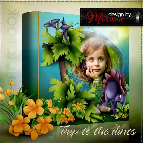 Template children's photobooks - Trip to the dinos