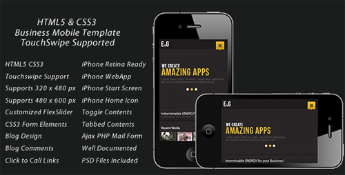 ThemeForest - Touch Optimized Mobile Template (CSS3 & HTML5) - RIP