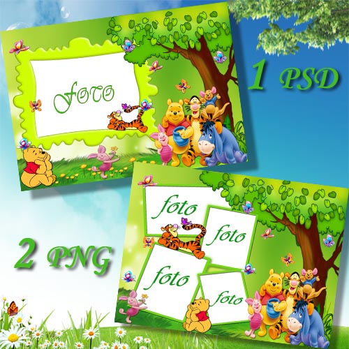 Frames for Kids - My favorite Winnie the Pooh and his friends