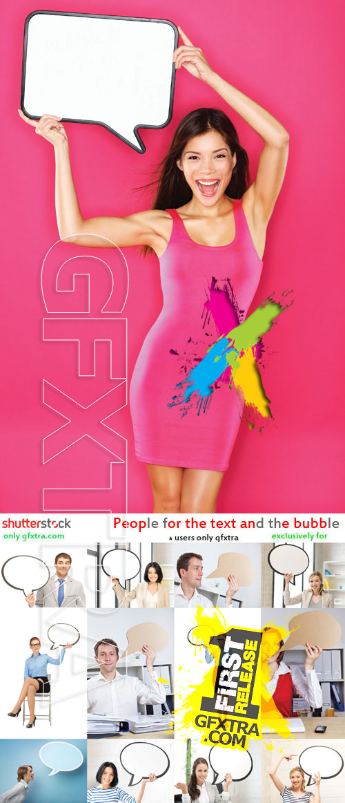 People for the Text and the Bubble Photos 25xJPGs