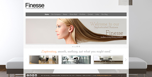 ActiveDen - Finesse AS3 XML Business Website Template (Incl FLA & PHP) - Updated & Fixed
