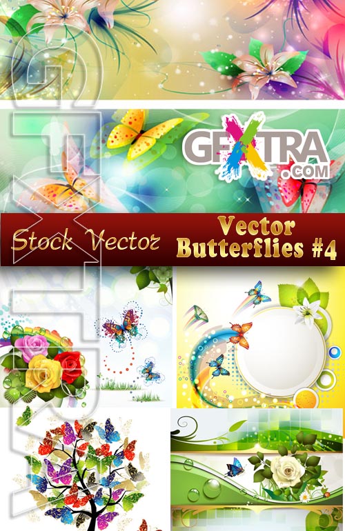 Vector Butterflies #4 - Stock Vector
