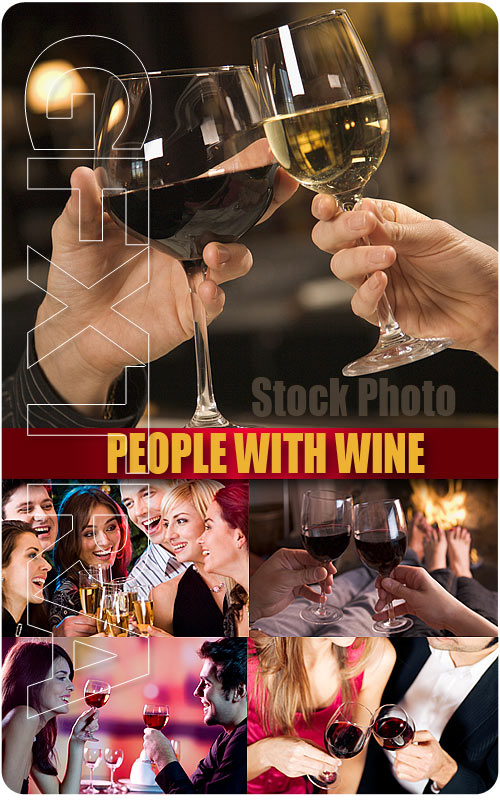 People with wine - UHQ Stock Photo